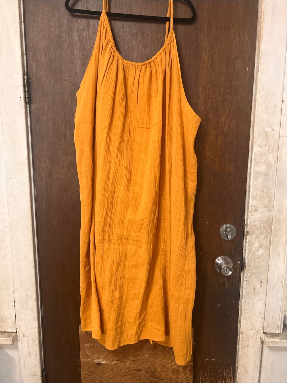 Target Mustard Yellow Midi Sundress with Spaghetti Straps
